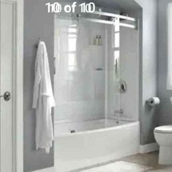 60" x 30" Curved Bathtub Shower Door in Stainless
BATHTUB NOT INCLUDED
B55(contact info removed)-SS
