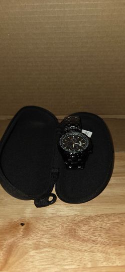 Black Chronograph Tachymeter Watch