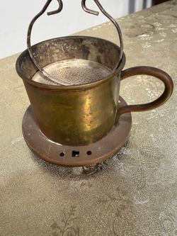 Vintage Brass Drip Coffee Maker / Coffee Filter Strainer