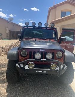 Jeep Wrangler Rubicon light bar with kc lights