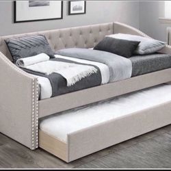 Brand New In Box Day Bed W/ Slats  + Trundle  And 2 Mattresses. Pick Up  In Long Beach