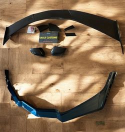 Corvette 2020-2026 C8 Kit ( front lip, & mirror caps &spoiler) Carbon fiber