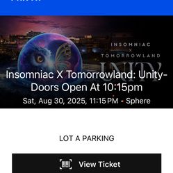Sphere PARKING $30 8/30