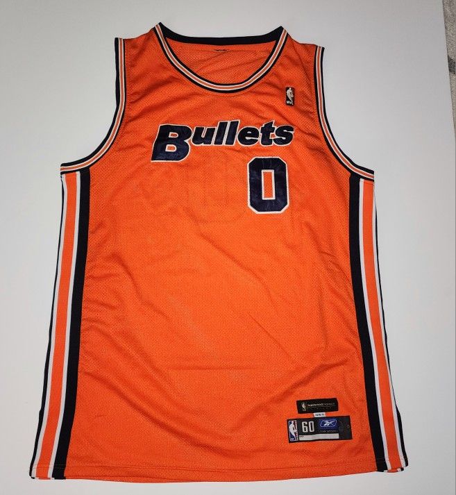 Vintage Reebok Washington Bullets Gilbert Arenas  Hardwood classics jersey men's size 60 
