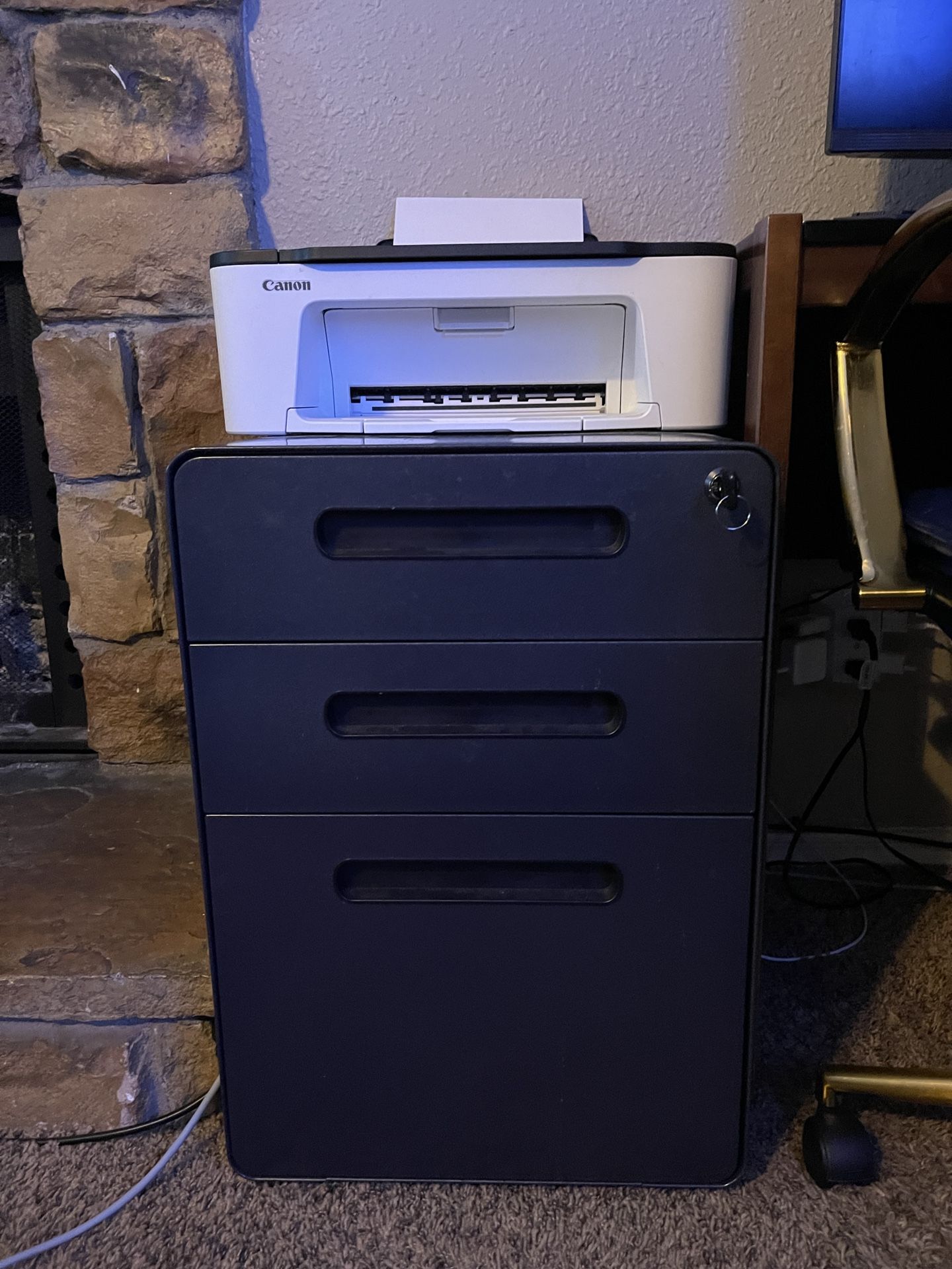 Wren Ergonomic 3-Drawer Mobile Locking Filing Cabinet Will Deliver To Abilene Area Only