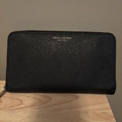 Henri Bendel Black Leather Wallet