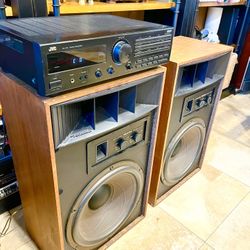 (2) 1980’s Mach One 15” 🔈 3-way Audiophile Speakers