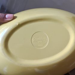 vintage mid-century modern melamine divided serving bowls