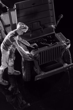 G I JOE WILLYS MB JEEP VEHICLE