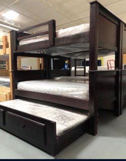 Bunk Beds / Literas Twin Twin Twin Madera 100% Pinewood