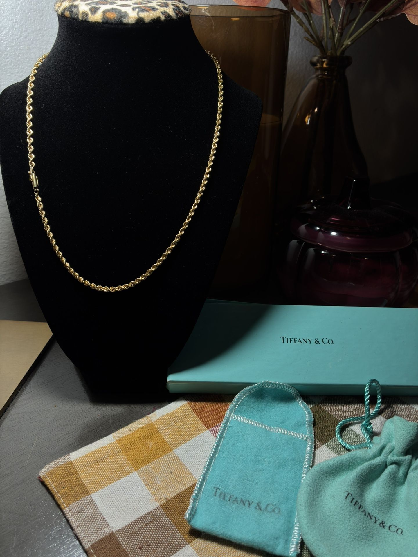 Tiffany And Co 14k Rope Chain 19in 4mm