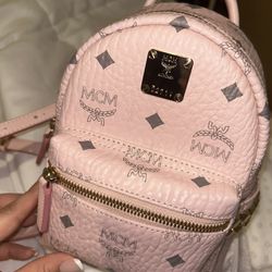 Mcm Mini Pink Backpack 