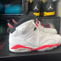 White Infrared Jordan 6 Size 13