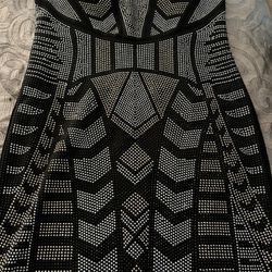 Guess Strapless  Beaded  Cocktail Dress