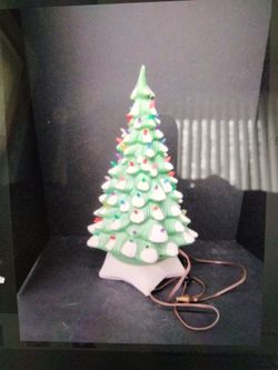 Vintage Light Up Christmas Tree