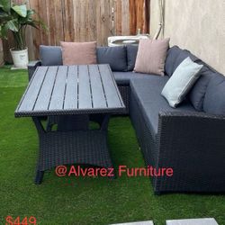 Patio Furniture Outdoor Sectional With Table