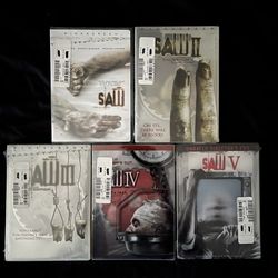 Saw 1 - 5 DVD Movie Lot