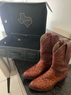 Tecovas Ostrich Western Cowboy Boots