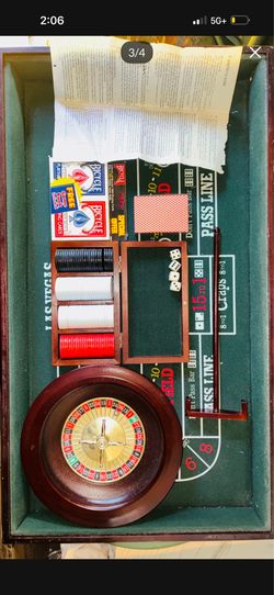 3-in-1 Casino Game Set with Roulette, Blackjack, and Craps