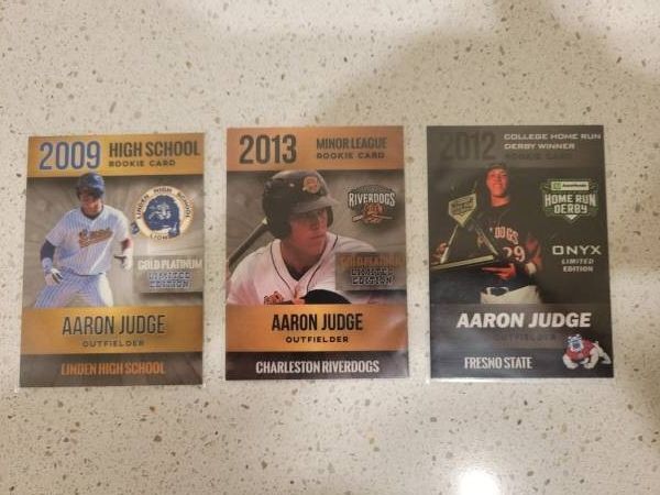 3 Aaron Judge cards great shape