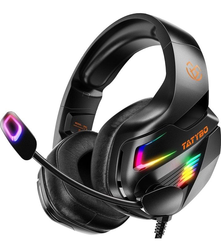 Gaming Headphone with 50mm Drivers 3D Surround Sound, Noise-Cancelling Mic