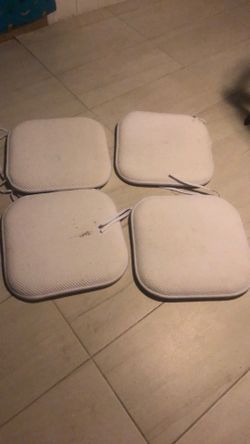 4white chair cushions
