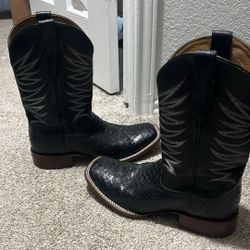Men’s Black Python Boots Size 10