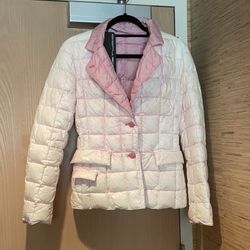 CStudio Pink And White Puffer Coat