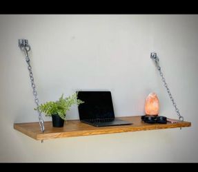 Industrial Standing Desk | Wire Hanging | Shelf Desk | Floating Desk | Industrial Stand-Up Desk | Wire Hanging Stand