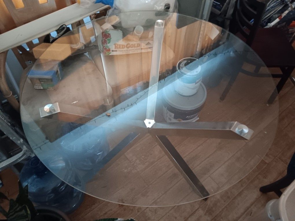 TV And Glass Table 