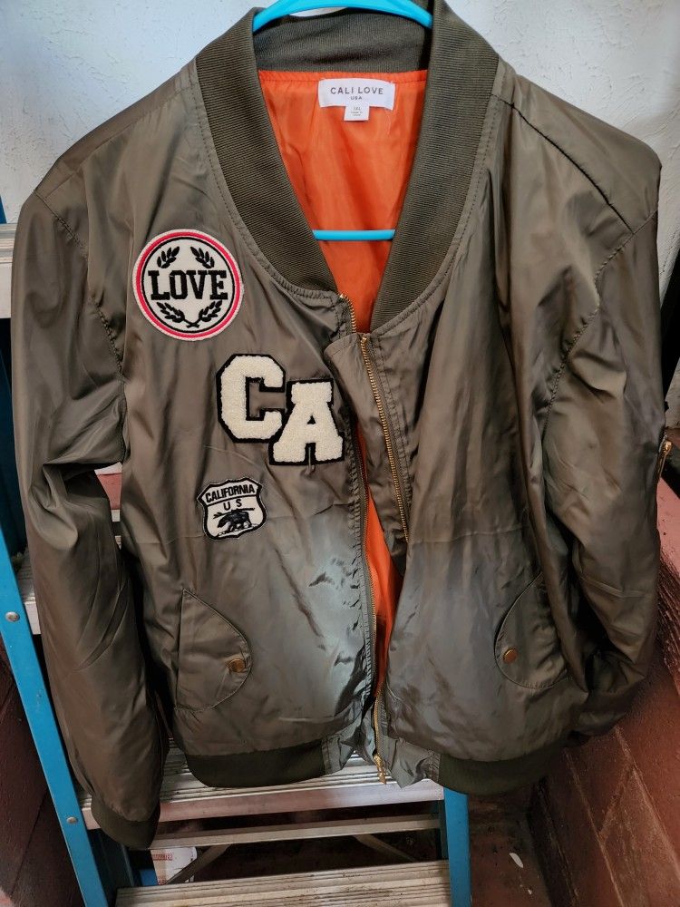 Womens Jacket Size 1xl Cali Love Bomber Style New