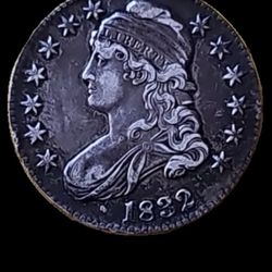 1832 50c Silver Original Coin ,a Great Fine Coin To Put On Your Collection 
