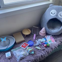 Cat/Kitten Supplies Bundle – Toys, Bed, Fountain & More!