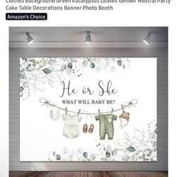 Gender reveal backdrop