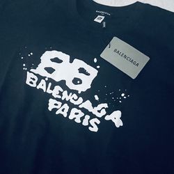 Hand-Draw BB Icon T-Shirt 3XL Says “Balenciaga Paris” On It
