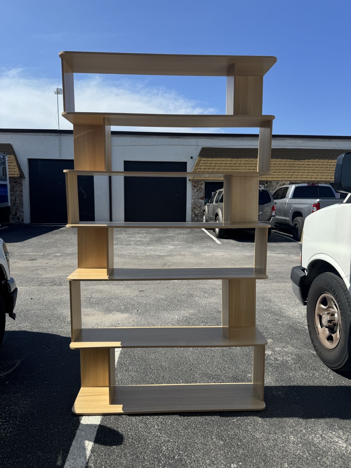Three (3) Standalone Wood Bookshelves