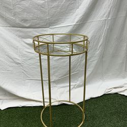 Table, Mirror Top, Gold