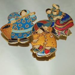 Barbara Lavallee Enameled Cloisonne Brooches