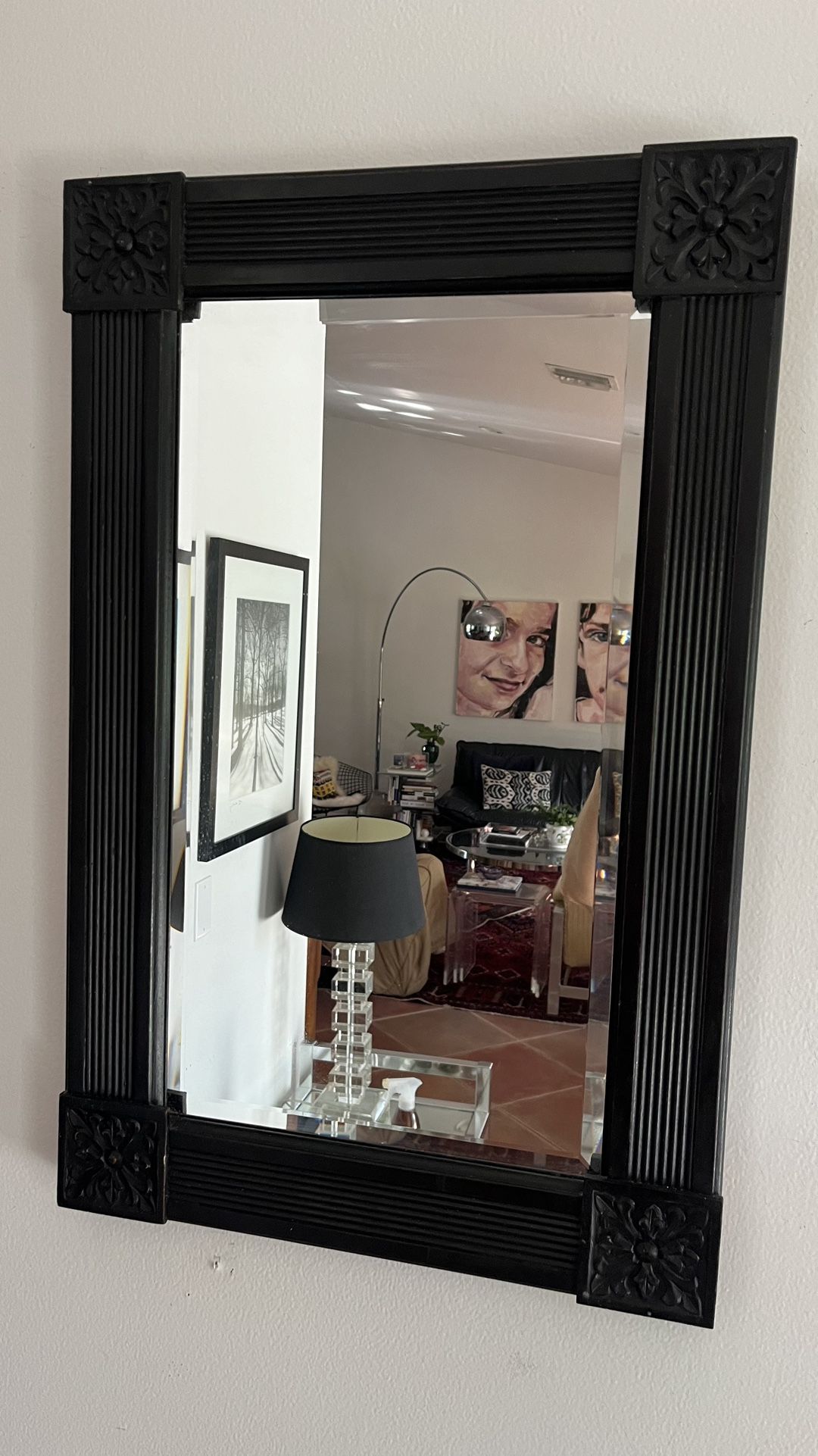 Vintage Wood Mirror Farmhouse Antique 