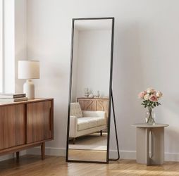 Full-Length Floor Mirror with Black Frame brand new still in the box