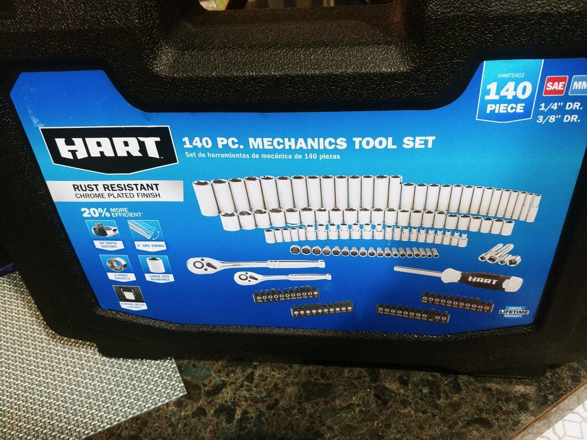 HART 140 PC.  Mechanics Tool set