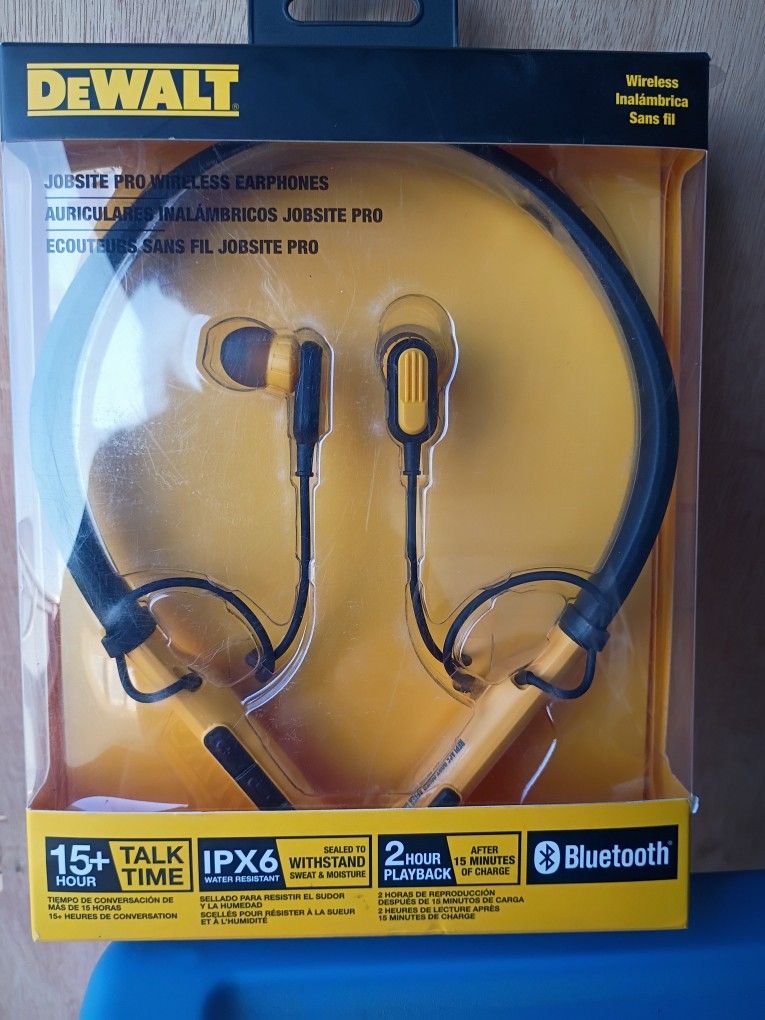 DeWALT Wireless Earphones/Auriculares Inalambricos Job site Pro