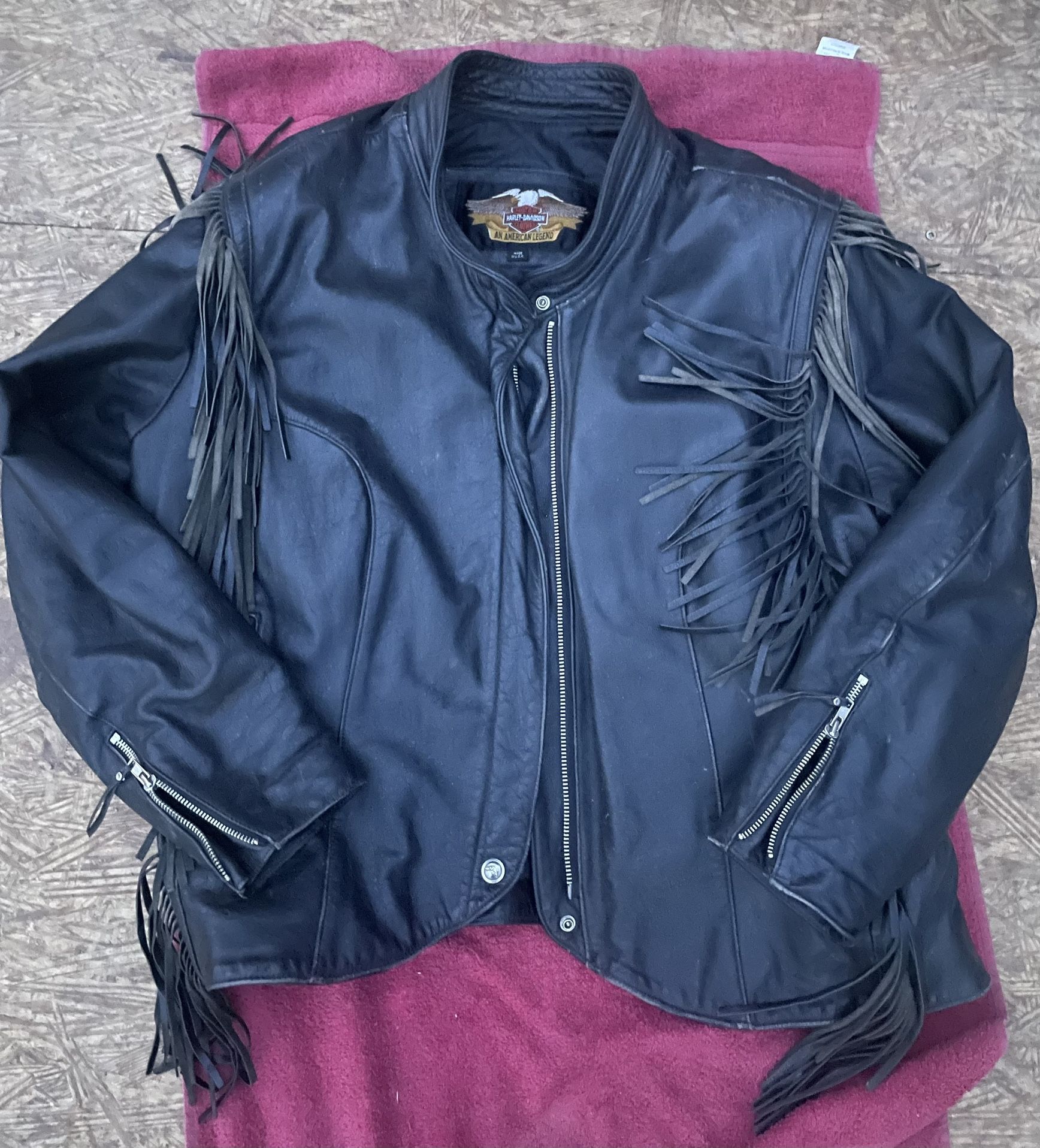 Mens Harley Davidson Leather Riding Jacket Size Large