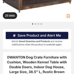 Dwanton Dog Crate Furniture With Cushion For Large Dog