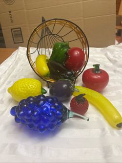 Glass fruits and vegetables