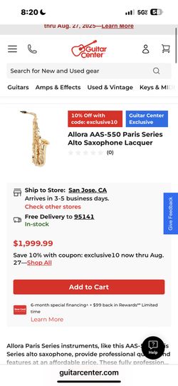 Saxophone alto