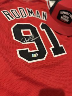 Autographed Dennis Rodman jersey