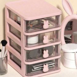 Pink Storage Box 4 Drawer 