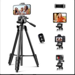 UBeesize 54'' Camera Tripod, Phone Tripods for iPhone with Bag, Travel Tripode