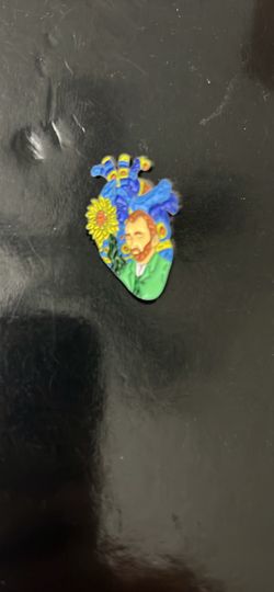 Van Gogh Anatomical Heart Enamel Pin